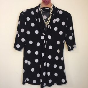 Premise Polka Dot Black  Top Size M